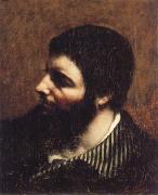 Gustave Courbet Self-Portrait with Striped Collar oil painting artist